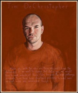 Portrait of Tim deChristopher by Paul Shetterly